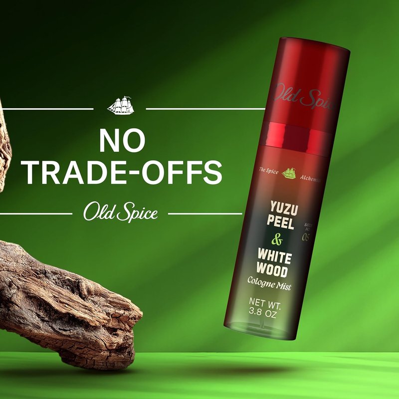 Old Spice Cologne Mist - Spice Alchemist Collection | 24/7 Infused Scent, Yuzu Peel & White Wood, 3.8 oz