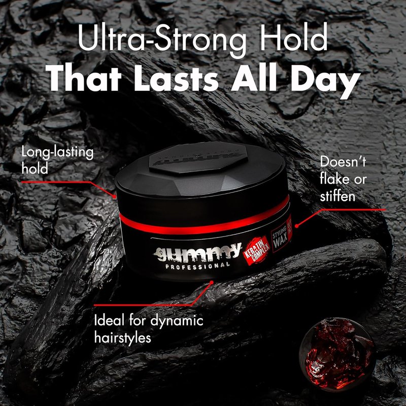 Professional Hair Styling Wax for Men - Ultra Hold Water-Based Pomade with Provitamin B5 & Keratin | 150ml