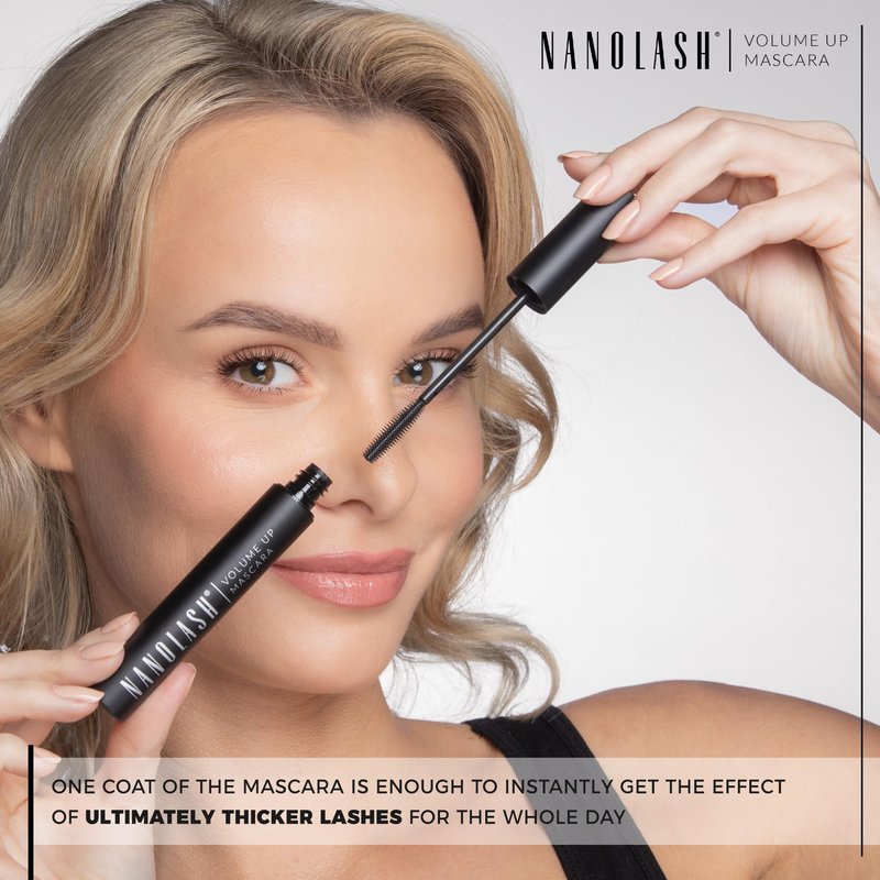 Nanolash Volume Up Mascara 10 ml - Thickening Mascara, False Lash Effect, Black