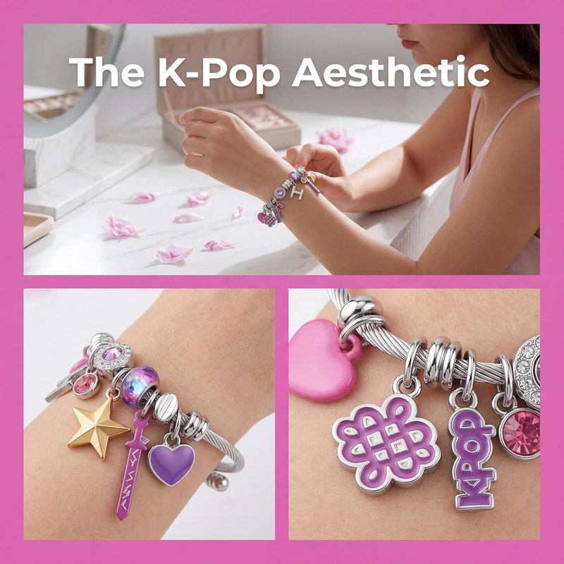 Skiennix Kpop Bracelets - Adjustable Star Bracelet in Stainless Steel | Perfect Gift for Fans
