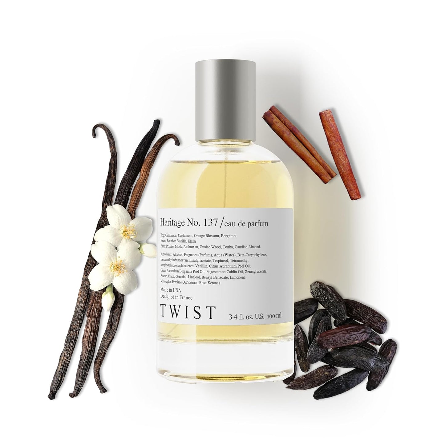 Twist Heritage No. 137 - Long-Lasting Eau De Parfum for Men | Cinnamon & Vanilla Scent - 100 ml Spray