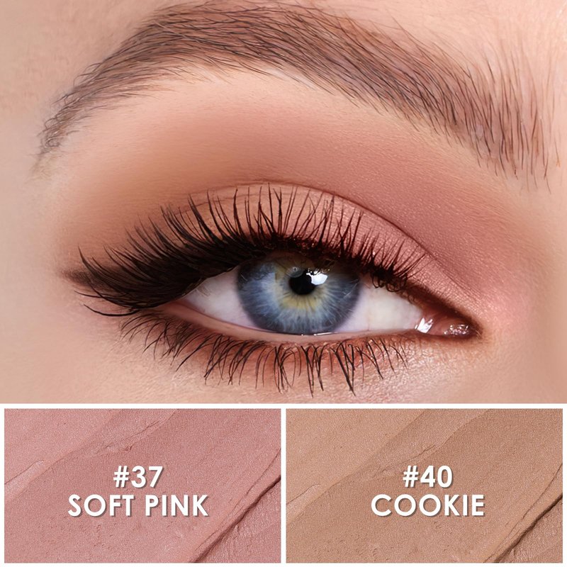 FOCALLURE 2 Pcs Cream Eyeshadow Stick,Brightener Eyeshadow Pencil Crayon,Highlighter Eye Shadow Stick Sets with Crease-proof Formula,Long Lasting Waterproof Eye Shadow Make Up