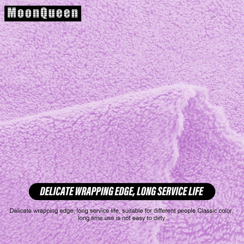 MOONQUEEN Ultra Soft Premium Washcloths Set - 12 x 12 inches - 24 Pack - Quick Drying - Highly Absorbent Coral Velvet Bathroom Wash Clothes - Use as Bath, Spa, Facial, Fingertip Towel (Purple)