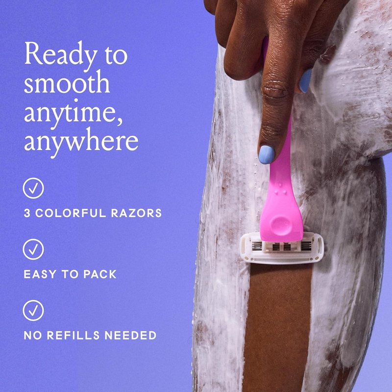 Billie Disposable Razors for Women - Malibu Set | Smooth Shaving Experience