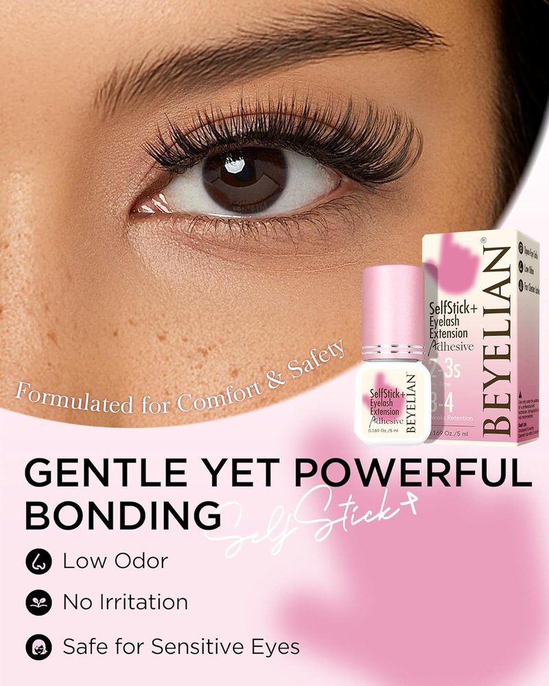 BEYELIAN Lash Cluster Glue - Strong Hold Black Adhesive for Eyelash Extensions | Waterproof, Hypoallergenic, 5ML