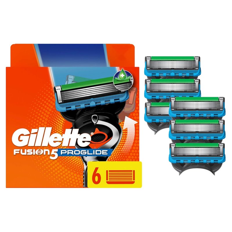 Gillette Fusion5 ProGlide Razor Blade Refills - 5-Blade Cartridges with Precision Trimmer & Enhanced Lubrication | 6 Count
