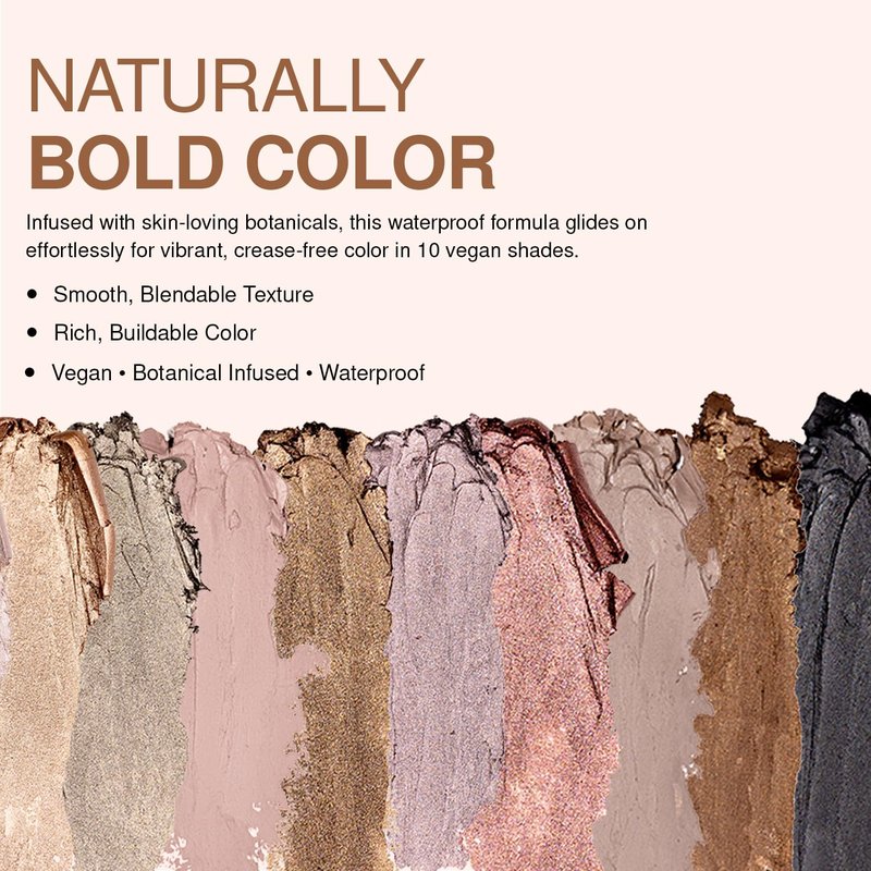 Palladio Waterproof Eyeshadow Stick - Long Lasting, Smudge-Free Formula | Matte Rose Shade with Blending Sponge