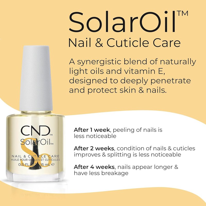 CND Cuticle Couple - SolarOil & Cuticle Eraser | Natural Blend Oils for Moisturizing & Gentle Exfoliation, 0.5 fl oz