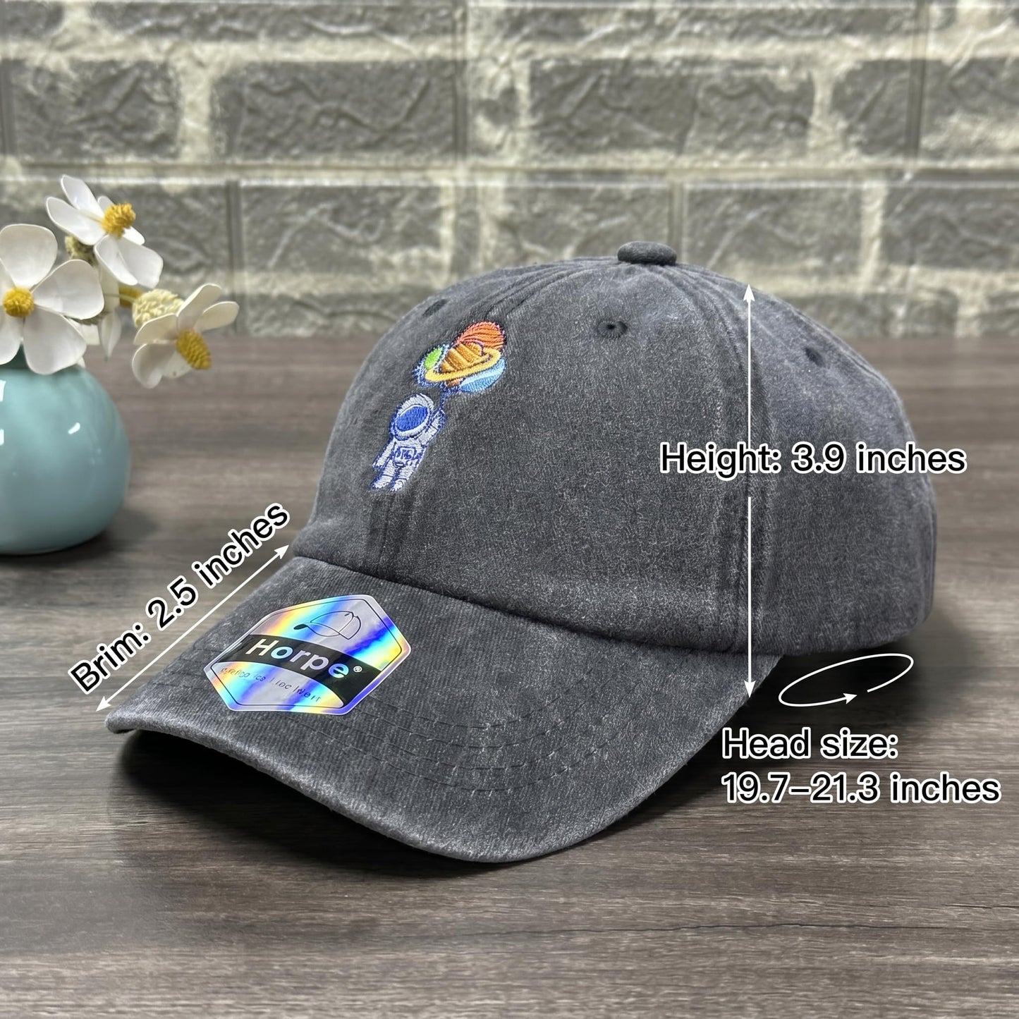 Horpe Kid Astronaut Baseball Hat, Galaxy Spaceman Gifts for Boys, Space Explorer Cap for Child, Adjustable Embroidered Hat for Birthday Party
