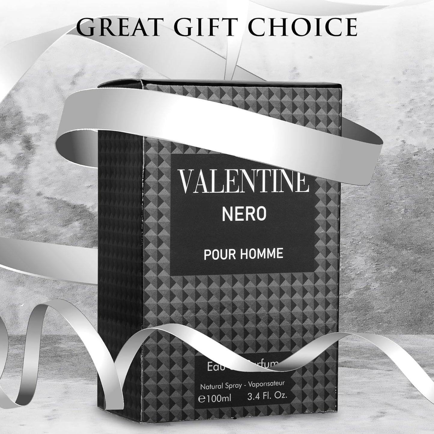 Valentine Nero for Men - Woody Aromatic Fragrance with Floral & Mineral Notes - 100ml Masculine Scent