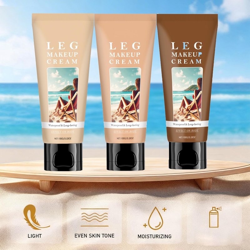 Body Coverage Perfector, Waterproof Sweatproof Body Makeup with Brush, Long Lasting Body Foundation for All Skin Tones (Medium)