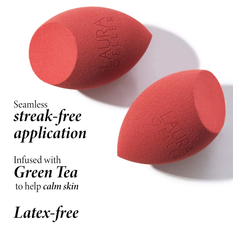 LAURA GELLER NEW YORK Full Face Blending Sponge, Easy Makeup Blender for Foundation & Concealer, Latex-Free for Sensitive Skin