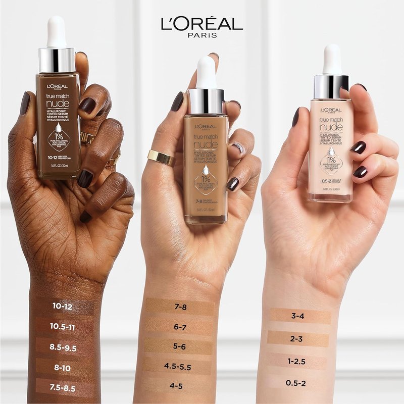 L'Oreal Paris True Match Nude Hyaluronic Tinted Serum Foundation - Very Deep 10-12 | 1 fl. oz.