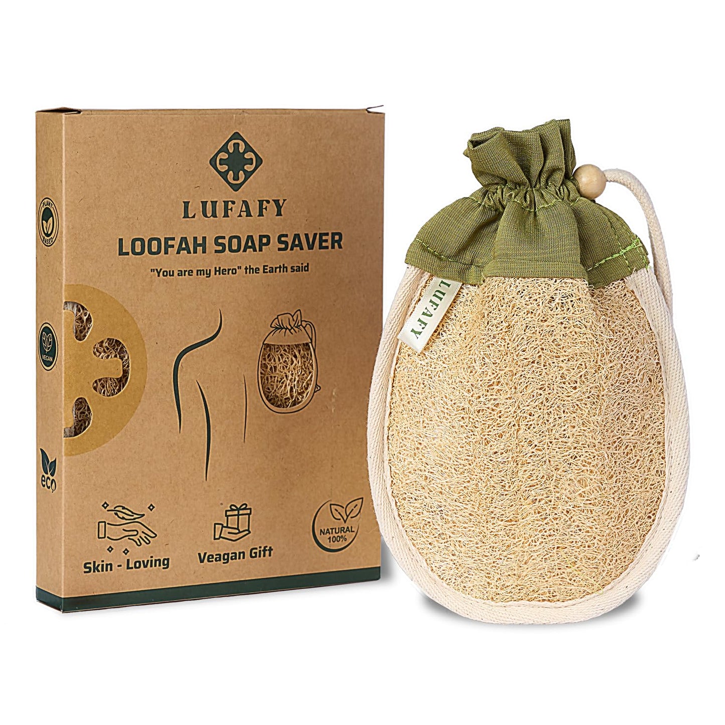 LUFAFY Loofah Soap Saver Bag, Soap Savers for Bar Soap, Bar Soap Pouch, Bar Soap Loofah Pouch, Soap Bags Mesh Exfoliating (Pack of 1)