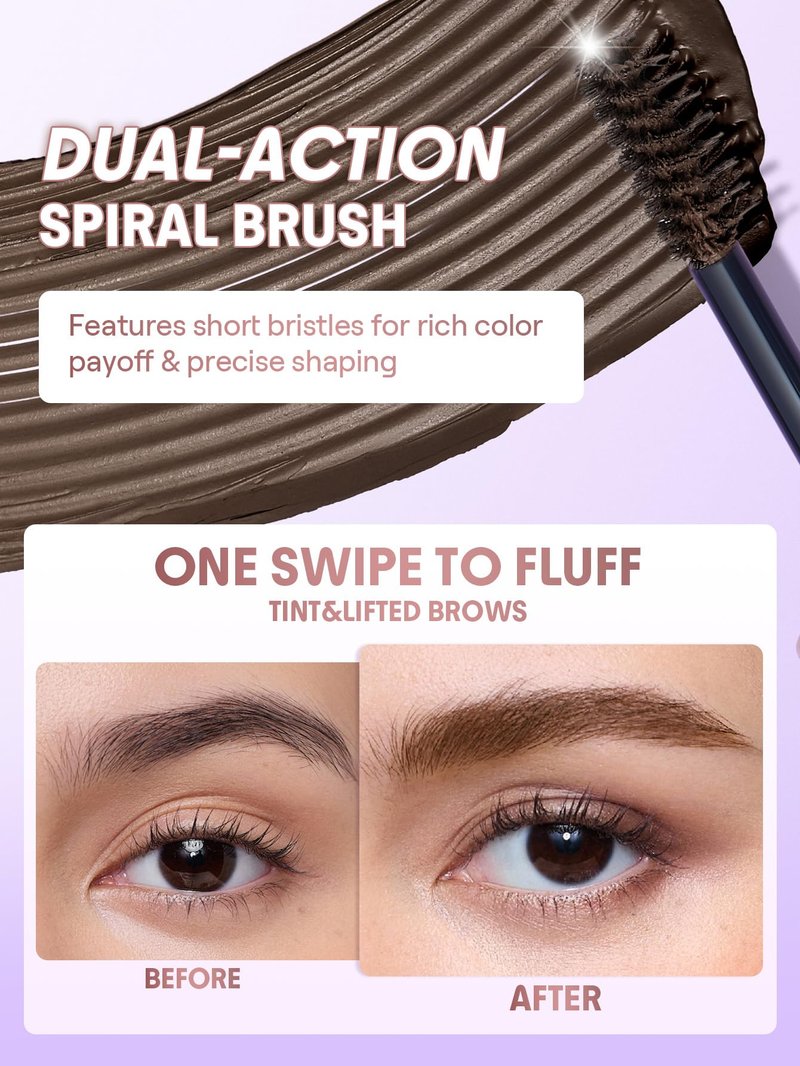 SHEGLAM Airy Tinted Volumizing Brow Mousse Eyebrow Cream Gel Highly Pigmented Shaping Filling Water Removal-Chocolate