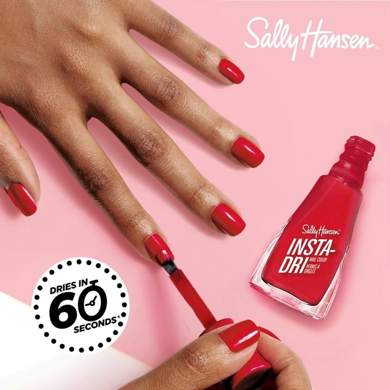 Sally Hansen Insta-Dri Nail Polish - Quick Dry, Long Lasting, Streak-Free Shine | 740 Peanut Butter Time | Tan Brown Color