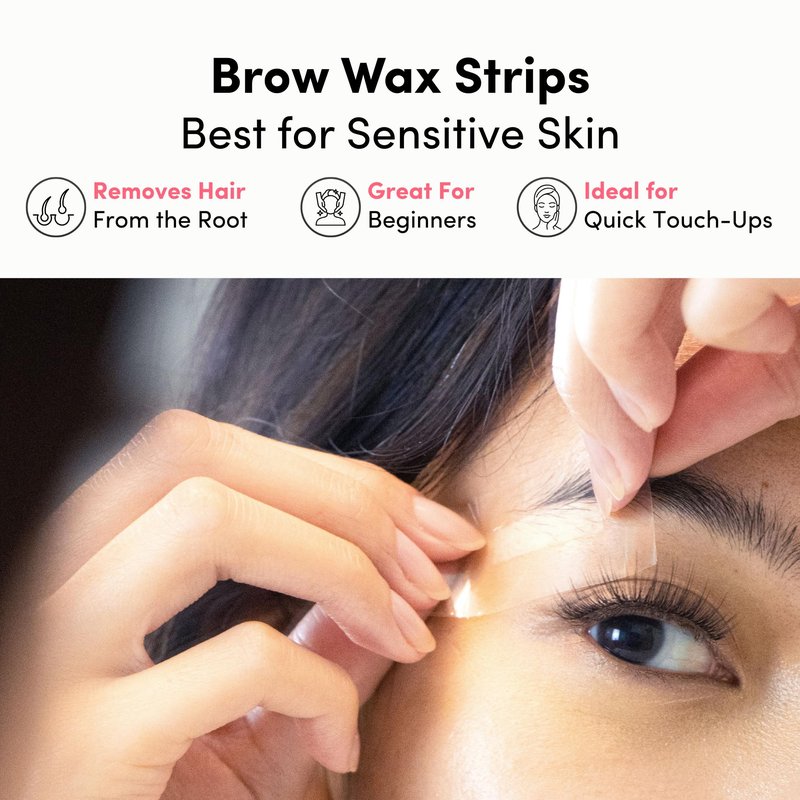 Parissa Natural Brow Wax Strips | Beginner-Friendly & Fragrance-Free | Ready-to-Use Eyebrow Waxing for Sensitive Skin | 32 Strips (16 x 2)