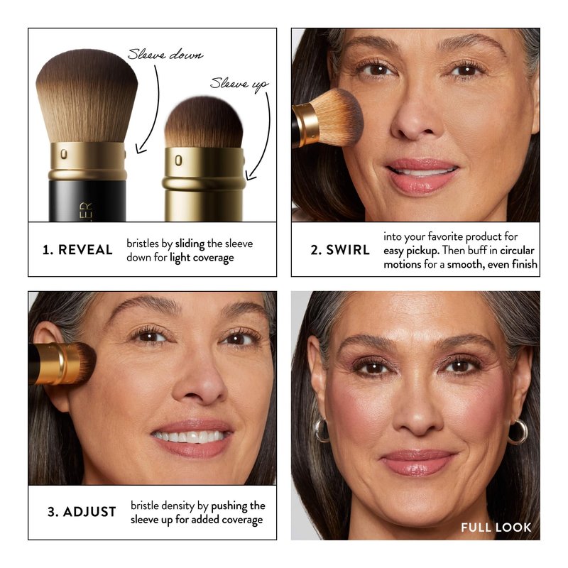 LAURA GELLER NEW YORK Cosmetic Professional Makeup Brushes - Cruelty-Free - 21 Dual-Ended Cheek + Eyeshadow Brush