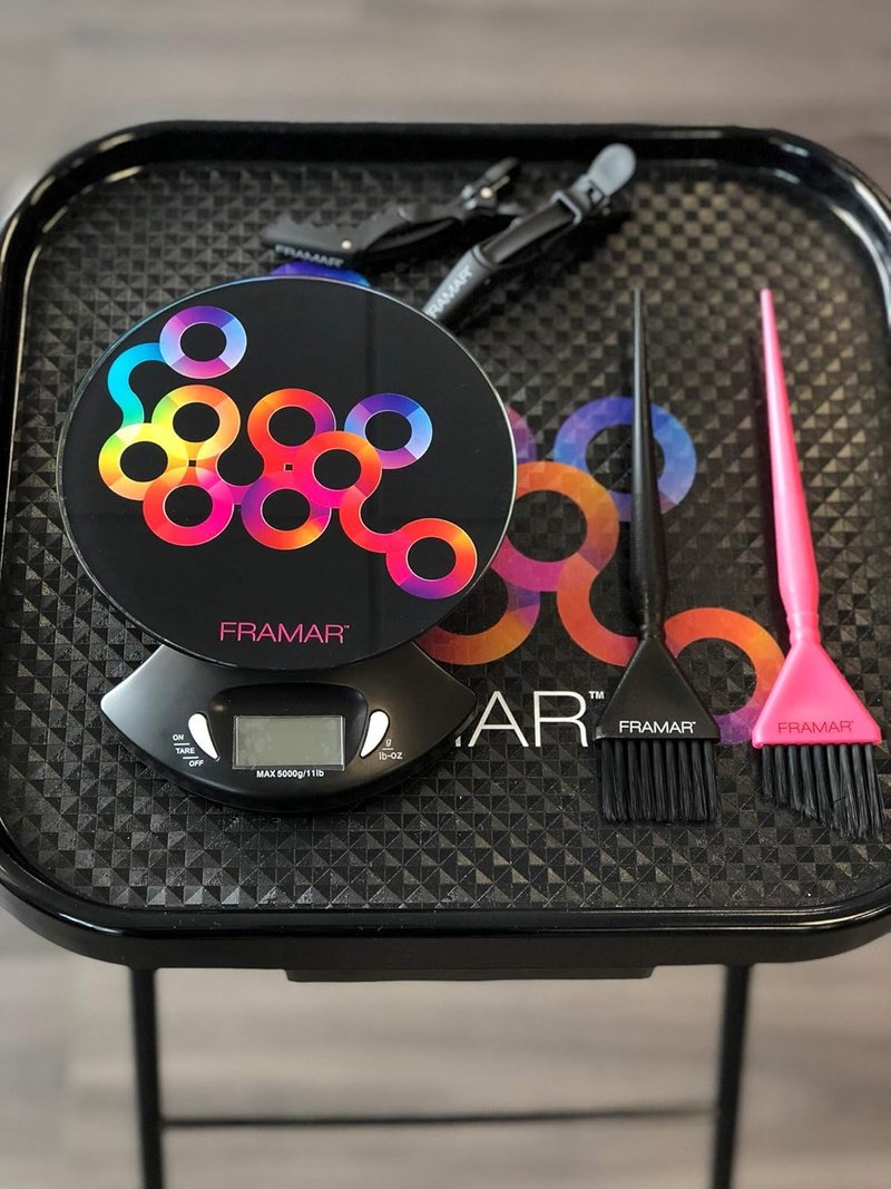 FRAMAR Hair Color Scale - Digital Salon Scale for Accurate Hair Color Mixing | Easy to Clean, Elegant Black