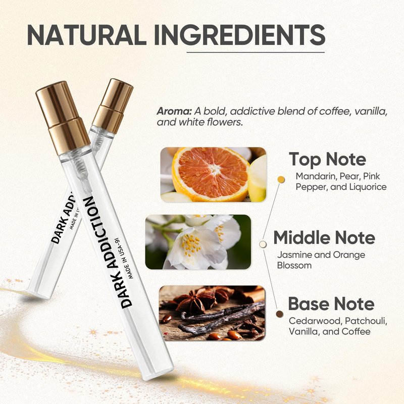 PUREU Perfume Oil for Women Men Ambery Vanilla Long Lasting Perfume Body Oil Travel Size 0.4oz/12 mL