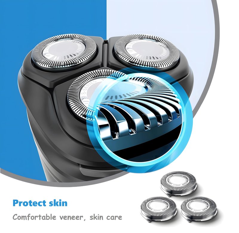 HQ8 Replacement Heads Blade Compatible with Philips Norelco Aquatec Shavers, Razor Cutter Head for HQ8505 PT720 AT815 AT810 AT880, New Upgraded OEM Blades, 3-Pack