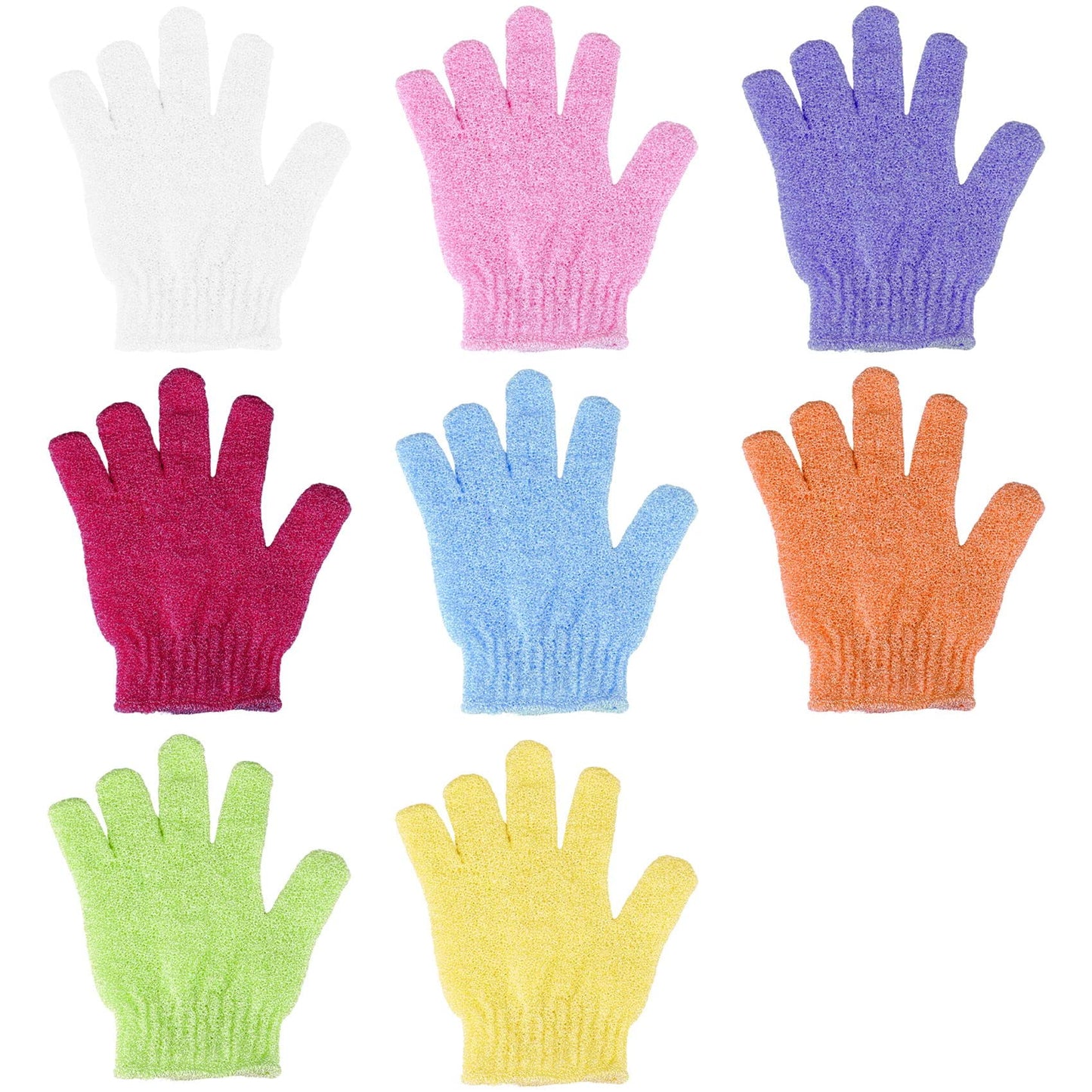 4 Pcs Shower Gloves, Exfoliating Gloves, Exfoliating Mitt, Exfoliating Body Scrub, Loofah Bath Gloves for Men, Women (Blue, 4)