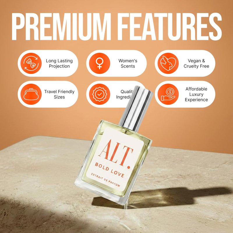 ALT. FRAGRANCES Bold Love - Inspired by Love Don’t Be Shy Perfume for Women, Extrait de Parfum, Long Lasting Fragrance, Warm Marshmallow Vanilla Scent, 60ml