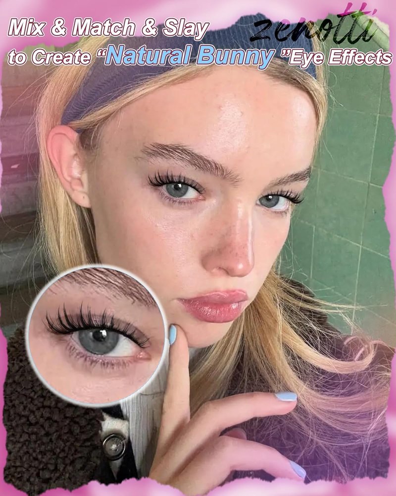 Manga Eyelash Clusters - Wispy Individual Lashes for Anime & Fairy Looks | C-Curly 8-16mm