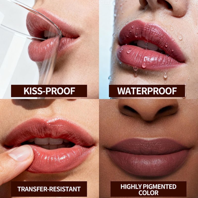 JUNECODE 3Pcs Lip Stain Peel Off Set with Tweezer, Peel Off lip Liner Stain Long Lasting Waterproof, Matte Lip Tattoo Tint Transfer Proof, Highly Pigmented Color Lip Makeup(#809+810+811)