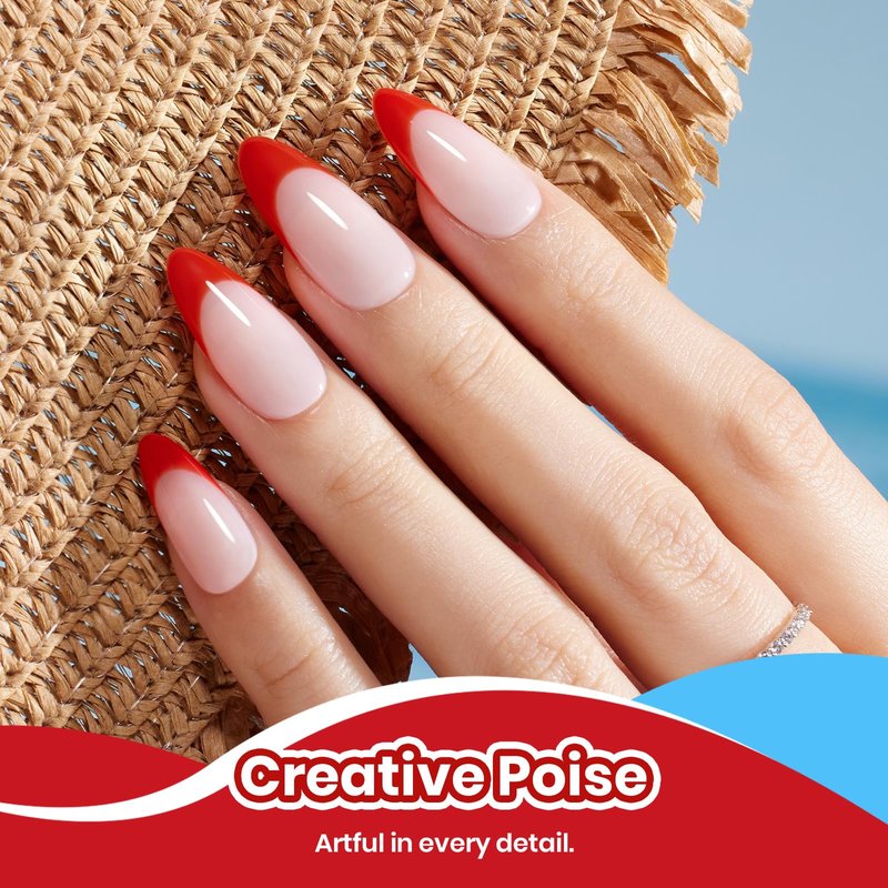 Beetles Red Gel Polish - Summer Voyage Summer Nails, Sunburn Red Gel Nail Polish, Same Color Same Bottle, Soak Off UV LED Lamp Neon Nails Art, Long-Lasting Manicure Salon DIY for Holiday