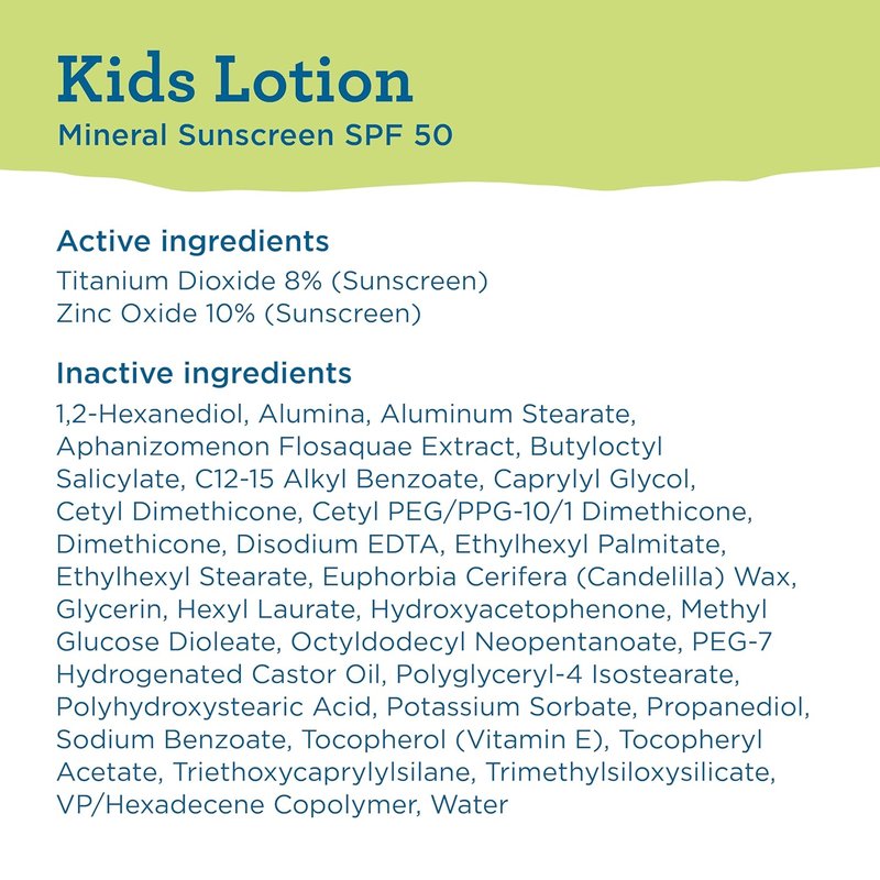 Blue Lizard Kids Sunscreen Lotion - SPF 50 Mineral Formula, Water-Resistant & Fragrance-Free, 5 fl oz