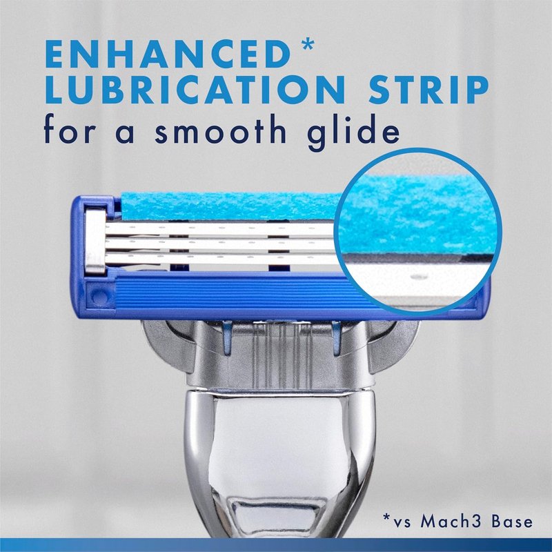 Gillette Mach3 Turbo Razors for Men - 1 Handle & 4 Blade Refills | Smooth Shaving Experience