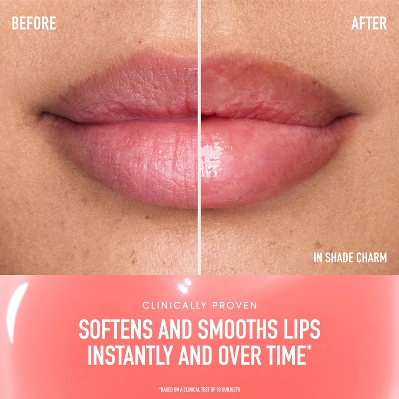 bareMinerals Nourishing Lip Oil, Ultra-Hydrating, Non-Sticky & High-Shine, Clean & Vegan Formula with 9 Botanical Oils & Hyaluronic Acid for Soft, Smooth Lips, Charm