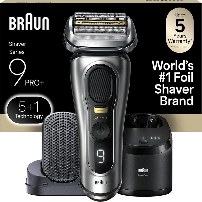 Braun Series 9 PRO+ Electric Razor for Men - 5 Pro Shaving Elements & Comfort Head | 6-in-1 SmartCare Center, Wet/Dry Use