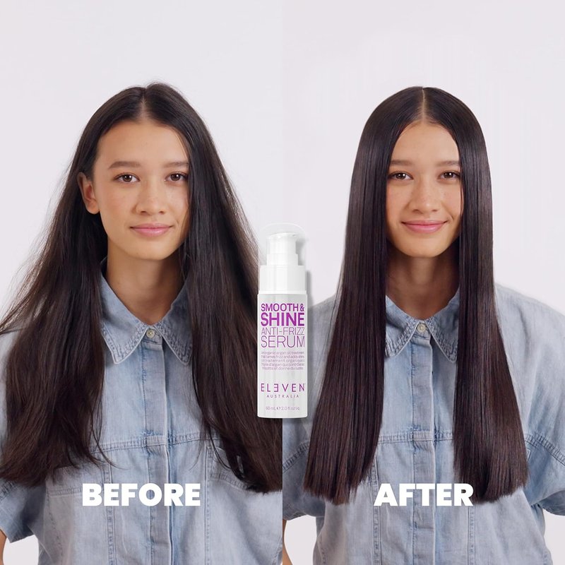 ELEVEN AUSTRALIA Smooth & Shine Anti-Frizz Serum | Tame Frizzy Hair, Add Shine - Lightweight Formula, 2 fl oz