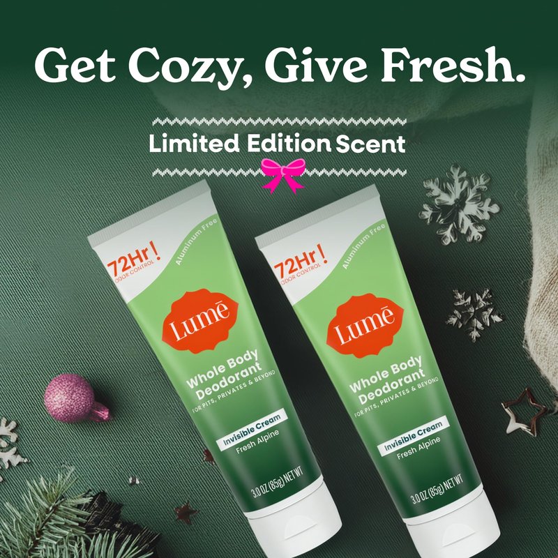 Lume Whole Body Deodorant - Invisible Cream Tube - 72 Hour Odor Control - Doctor Developed - Aluminum Free, Baking Soda Free and Skin Loving - 3.0 Ounce, (Pack of 2) (Fresh Alpine)