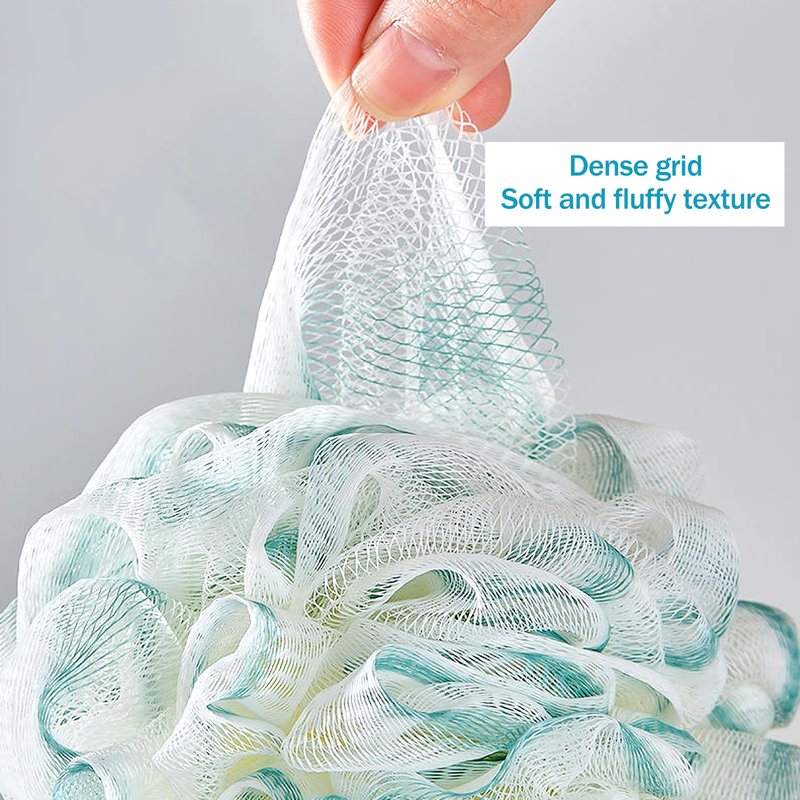 Shower Gel, Loofah Sponge Bag, Body Scrub, Exfoliating Shower Gel, Sponge, Men's and Women's Shower Accessories, Cleaning Tools (2 Pieces Red,Green)