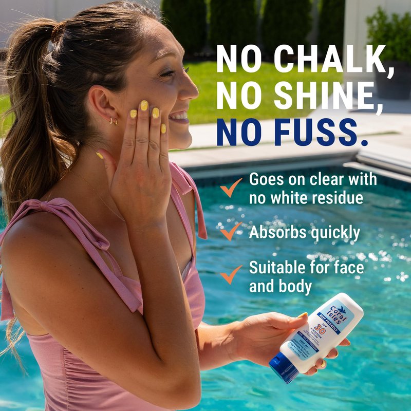 Coral Isles Sunscreen SPF 30 | Hawaii Reef Act Compliant | Octinoxate & Oxybenzone Free | Broad Spectrum UVA/UVB Protection | Water Resistant 80 Min. | Fragrance Free | 6 Fl Oz (Pack of 1))
