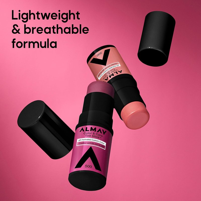 Almay Lip and Cheek Tint Stick - Multi-Use Moisturizing Blush & Lip Color | Dewy Finish, 300 Rose Flush, 0.25 oz