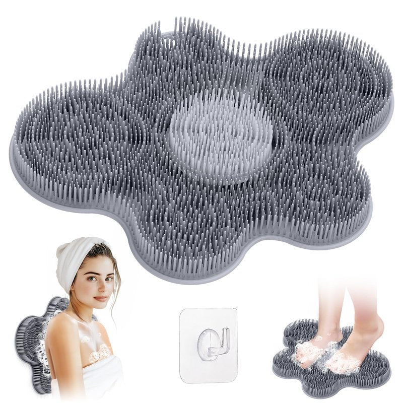 GEENOA Silicone Shower Back & Foot Scrubber Mat