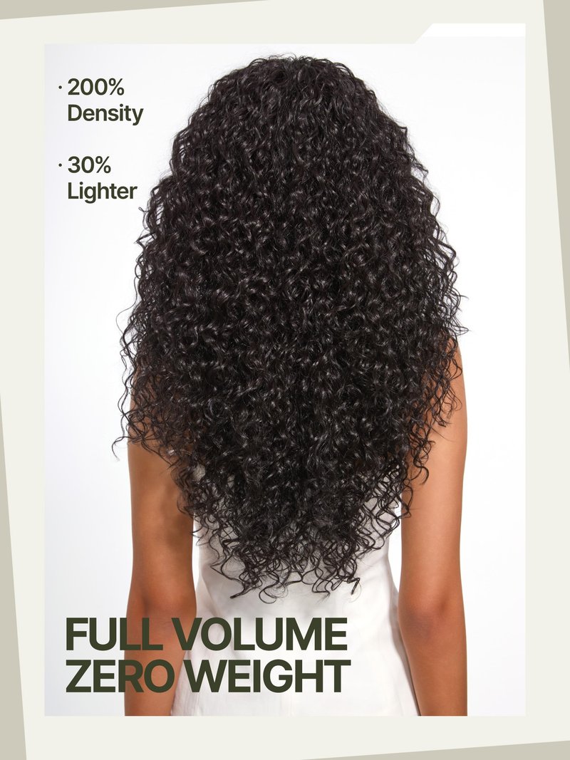 Frodio Veralux Fiber Blend Human Hair 26 Inches Shaggy Curl with Bangs Wig 200% Density Wigs Natural Black Ready to Go Glueless Wig for Women Realistic Look with True Scalp