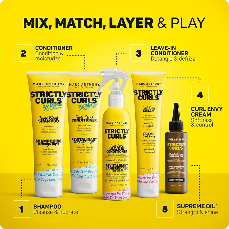 Marc Anthony Curl Cream - Define & Soften Curly Hair with Shea Butter & Oils | Set of 2
