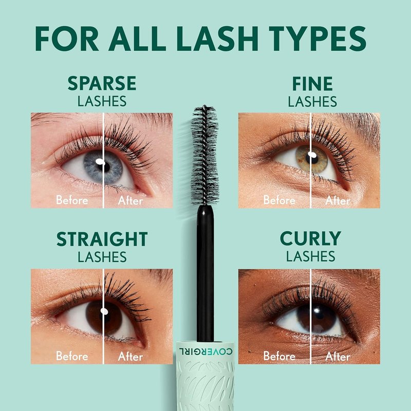 Covergirl Lash Blast Cleantopia Mascara - Volumizing, Smudge-Proof, Vegan Formula | Black Brown 810, 1 Count