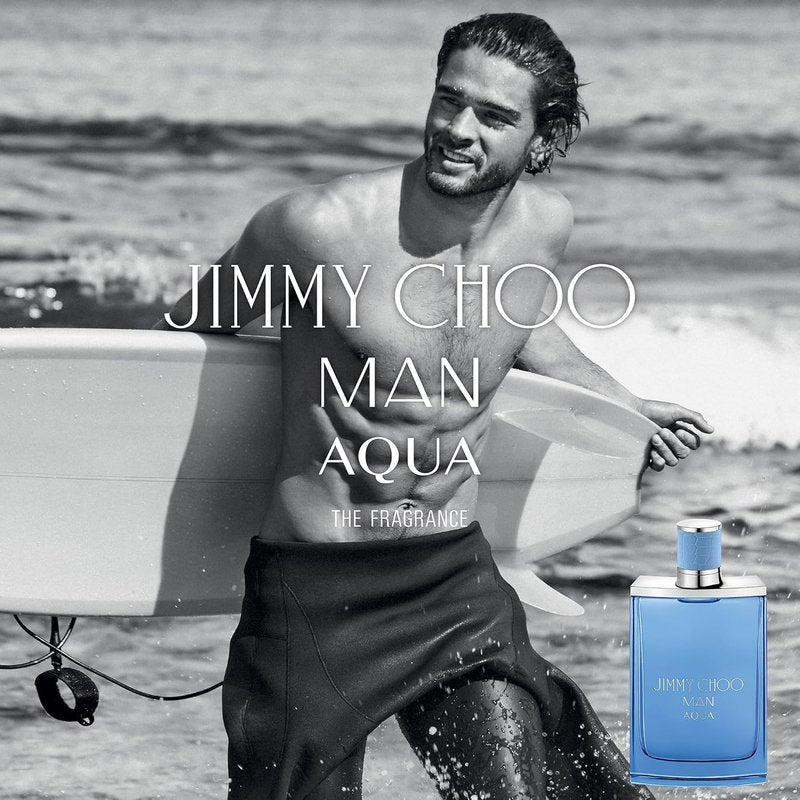 Jimmy Choo - Man Aqua Eau de Toilette - Fresh Fougere Marine Woody Fragrance - 3.3 oz