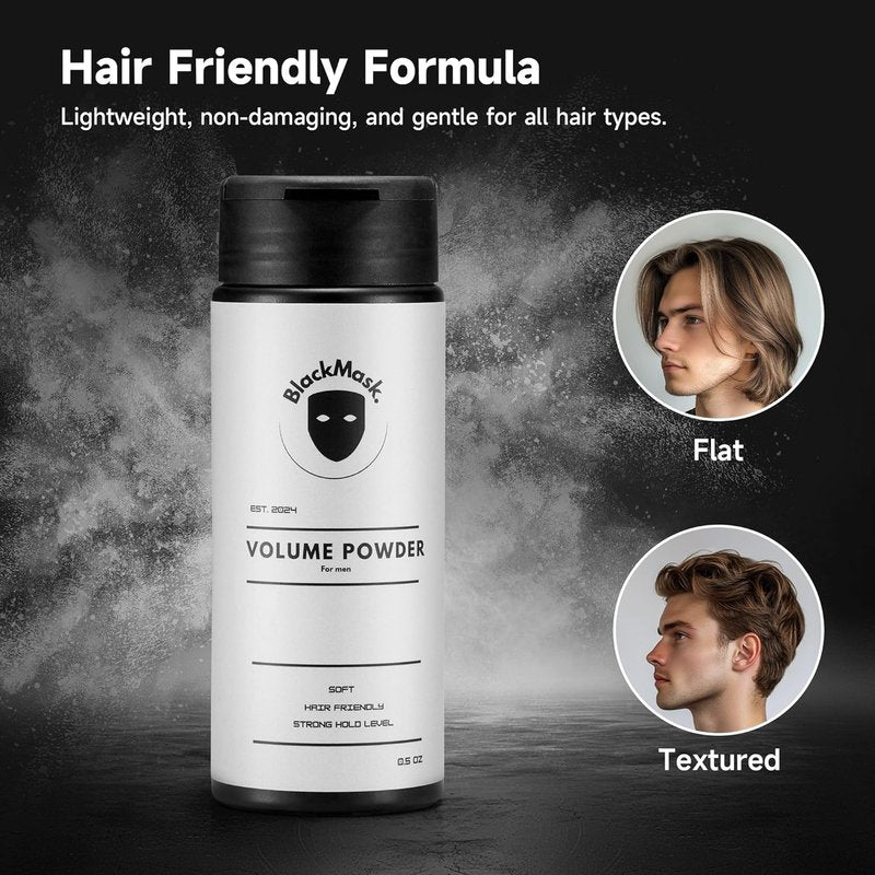 BlackMask Hair Texture Powder - Easy-to-Apply Styling Powder for Effortless Dry Hair Looks