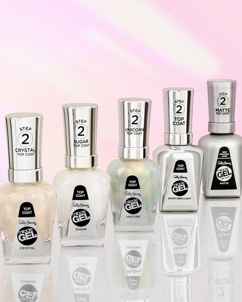 Sally Hansen Miracle Gel™ | Shiny Top Coat for Long-Lasting, Gel-Like Finish | Clear Nail Polish