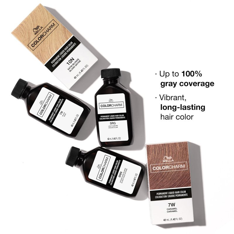 COLORCHARM Permanent Liquid Hair Color | 5A Light Ash Brown | Up to 100% Gray Coverage | 1.42 Fl Oz