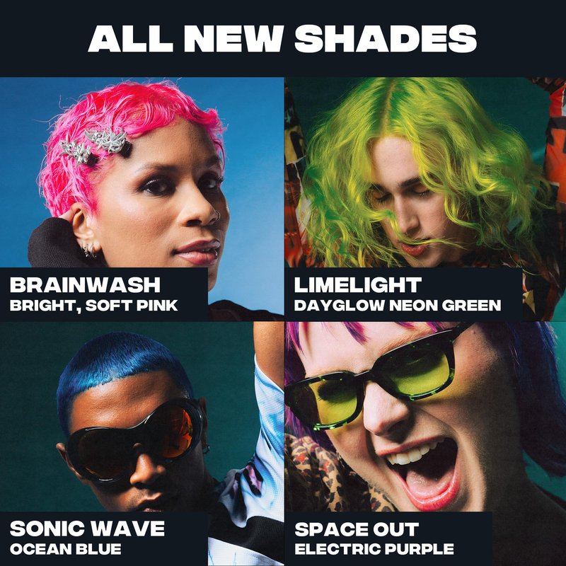Good Dye Young Semi-Permanent Hair Color, Vegan and Cruelty-Free Hair Dye, Last up to 24 Washes, Non-Damaging Conditioning Hair Color (5FL OZ, Sonic Wave)