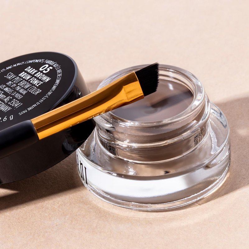 Milani Stay Put Brow Color - Dark Brown (0.09 Ounce) Vegan, Cruelty-Free Eyebrow Color that Fills and Shapes Brows