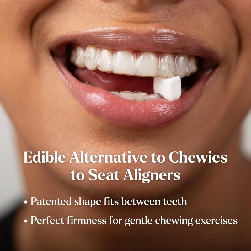 Movemints Clear Aligner Mints - Patented Aligner Seating Mints - Edible Alternative to Aligner Chewies - Xylitol Mints for Dry Mouth - Spearmint (3 Pack)